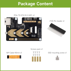 Adaptador PCIe a ETH y M.2 para Raspberry Pi 5, Compatible con SSD NVMe M.2 de tamaño 2280/2260/2242/2230, Lectura de Alta Velocidad K512 - Product Image 5