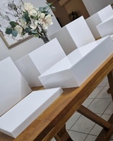 Iangel Support d'Exposition en Acrylique Carré à 5 Faces Couleur Personnalisée, Cubes Emboîtables pour Buffet, Présentoirs Alimentaires en Acrylique pour Usage Domestique ou Mariage