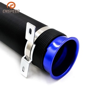 Manguera de entrada de aire CNSPEED de 63 mm con abrazadera de aluminio azul para mejora del rendimiento - Product Image 1