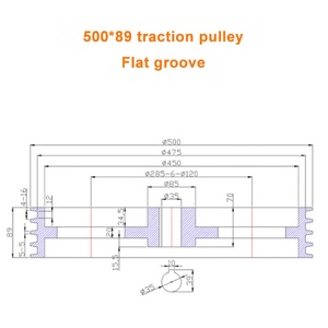 รอกสายไฟฟ้าแบบร่องเดี่ยว D500 ผลิตจากโลหะผสมเคลือบเซรามิก - Product Image 4