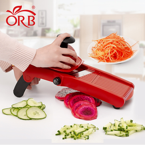 Muestra <span class=keywords><strong>gratis</strong></span> Útil Cocina cuchillas ajustables mandoline cortador de verduras naranja Col cortadora - Product Image 4