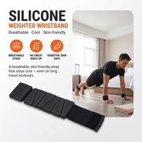 Pesi Regolabili Antiscivolo da 0,5-2LB per Polsi e Caviglie, Braccialetto Ergonomico Triangolare in Silicone per Allenamento a Casa