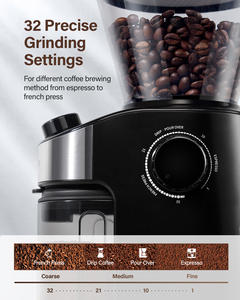 Máquina de molinillo de café expreso portátil de 220V para uso doméstico, cafetera eléctrica ajustable, teñida a mano con carcasa de plástico - Product Image 5