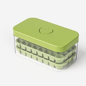 Molde Portátil de Plástico para Cubitos de Hielo de Grado Alimenticio, Bandeja Sostenible para Hacer Hielo en Casa con Tapa de Presión, Gadget de Verano - Product Image 5