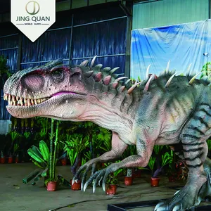 Devilsaur Jurassic Dino taman hiburan dunia robot dinosaurus otomatis kostum dinosaurus realistis Model animatronik luar ruangan 1 buah