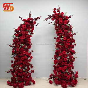 SMOOTH - Arreglo de Rosas Rojas Hechas a Mano al por Mayor, Decoración de Flores Artificiales de Seda en Forma de Arco para Bodas - Product Image 2