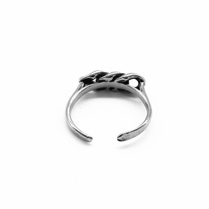 yunnique Stainless Steel <b>Open</b> <b>Ring</b> Twisted Chain Design Minimalist Jewelry Gift for Women Men Fashion <b>Rings</b> - Product Image 2