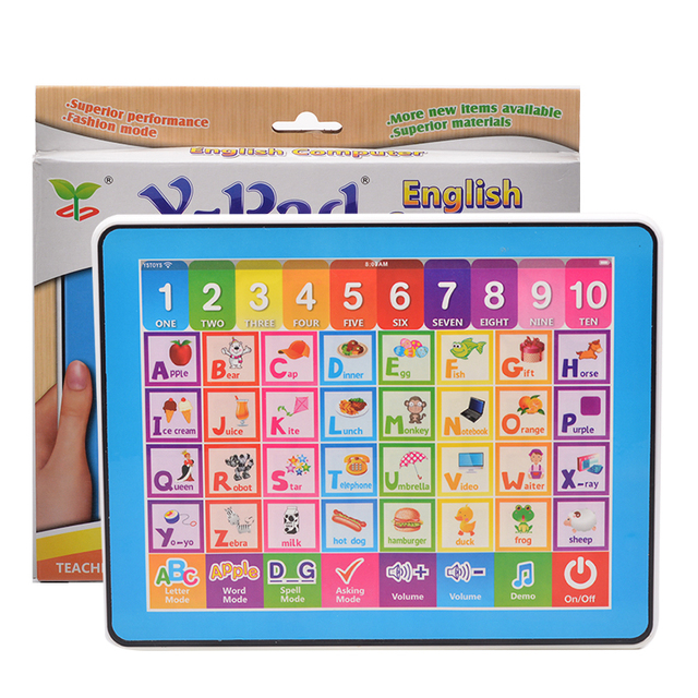 ABC Learning Electronic Interactive Tablet English Customizable Learning Machine for Preschool Education Letters & Alphabet Toy