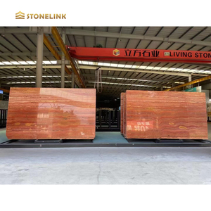 Tùy chỉnh màu Đỏ travertine bảng màu Đỏ travertine khối tĩnh mạch màu vàng đỏ travertine tấm đá cẩm thạch - Product Image 2