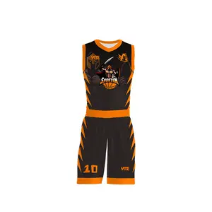 Conjunto de uniforme de basquete reversível, uniformes masculinos legais e personalizados para jovens