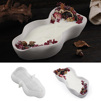 Plateau de bol de stockage de forme irrégulière pot de bougie moule en silicone pot de fleur tasse de bougie moule en silicone pour béton de ciment