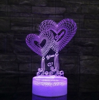 Lampe de table en acrylique à illusion 3D, nouvelle lampe LED pour la décoration de la chambre des enfants, veilleuse