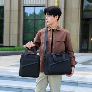 <b>Computer</b> Handbag Durable Large Business Laptop Waterproof Shockproof Capacity Shoulder Briefcase <b>for</b> <b>Computer</b> - Product Image 4