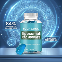 NAD+ avec Resvératrol Plus Gummies 1000 Y Nicotinamide Adénine, Complément de Collagène, Produits de Soin de la Peau, Gummies Liposomaux NAD