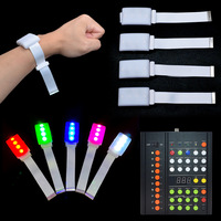 Événements fêtes concert Bracelet de Distance sans fil Télécommande Dmx Bracelet Led rougeoyant pour 15 couleurs changeantes