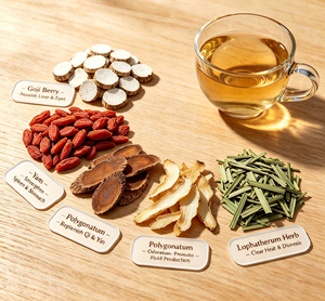 Thé vitalité aux 5 herbes, baies de Goji, igname chinoise, Polygonatum, nourrit les reins et les poumons, favorise l'hydratation et l'énergie, vente en gros - Product Image 3