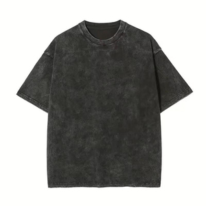 Custom Printing logo 100% Cotton Heavy Weight 320 Gsm Oversized Acid Wash Distressed <b>Men's</b> t Shirt Blank Vintage T-Shirt for <b>Men</b> - Product Image 6