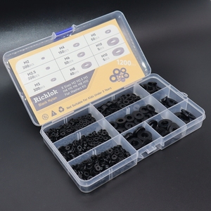 1200PCS Black Nylon Flat Gasket Plastic Injection Molded Flat Insulation Gasket for Various Applications - Product Image 2