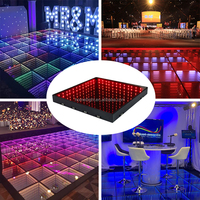 Panneau miroir infini magnétique en verre trempé avec logo personnalisé piste de danse étoile à effet 3d pour la fête de mariage