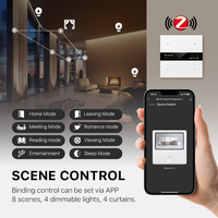 Interrupteur tactile intelligent Tuya, interrupteur intelligent Zigbee, panneau d'interrupteurs intelligent 4 voies, produits pour la maison intelligente, variateur de lumière intelligent, maison intelligente