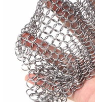 Malla Metálica de Acero Inoxidable con Anillos Circulares Entrelazados, Alta Resistencia a la Tracción, Tejido Plano Flexible, Personalizable