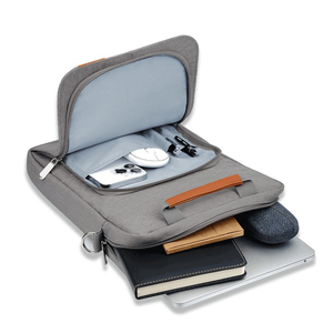 Housse à manches plates de <span class=keywords><strong>13</strong></span> <span class=keywords><strong>pouces</strong></span> pour hommes, vente en gros personnalisée, sac à bandoulière en polyester imperméable avec système de transport en bandoulière - Product Image 5