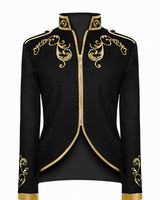 Costume de roi prince médiéval Renaissance brodé doré pour homme, cosplay adulte, veste longue à manches longues, vêtement de fête, manteau, taille plus