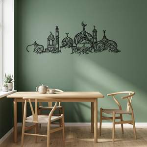 Calcomanía Decorativa de Pared Islámica con Diseño Tradicional de Mezquita, Impresión en Papel, Decoración para el Hogar, Forma Irregular - Product Image 3