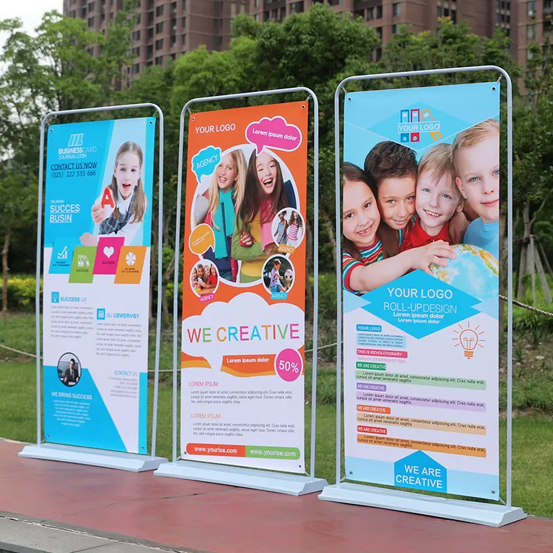 Double Sided Roll Up Banner Digital Portable Trade Show Display Roll Up Retractable Banner Stand