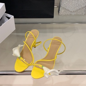 Designer High-End Women's High Top Three-Dimensional Flower Height Increasing Slip-On High-Heeled <b>Sandals</b> Wholesale for Summer - Product Image 2