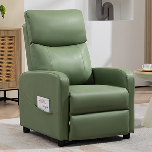 Fauteuil <span class=keywords><strong>à</strong></span> bascule manuel en cuir PU et velours de <span class=keywords><strong>première</strong></span> qualité, avec pieds en métal, pour la détente <span class=keywords><strong>à</strong></span> la maison, au bureau, en appartement, <span class=keywords><strong>à</strong></span> l'<span class=keywords><strong>hôtel</strong></span> ou dans la salle <span class=keywords><strong>à</strong></span> manger - Product Image 4