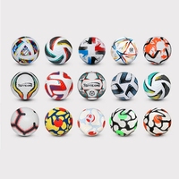 Ballon de football de taille 5 en PU thermocollé, imprimé sur mesure, pour entraînement, construction sans couture avec cuir PU souple, pour club et école.
