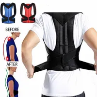 Бандаж для спины и поддержки плеч, тренажер для облегчения боли с регулируемым медицинским ремнем до ключиц, выпрямитель, Корректор осанки