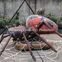 Modèle d'araignée géante animatronique pour parc à thème, expositions d'insectes géants faits à la main comme décorations de parc