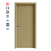 Porte simple commerciale en bois insonorisée et ignifugée, homologuée UL et CE, pour hôtels et appartements, avec cadre, 20 à 60 minutes de résistance au feu