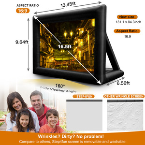 จอฉายภาพยนตร์เป่าลมสำหรับใช้งานกลางแจ้ง พกพาสะดวก ใช้ได้ทั้งในร่ม/กลางแจ้ง สำหรับโฆษณา - Product Image 2