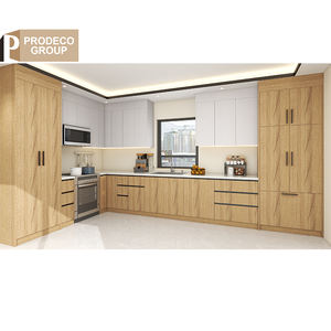 Juego y almacenamiento de armario de esquina de cocina completo en forma de <span class=keywords><strong>L</strong></span> directo desde China para habitación pequeña - Product Image 2
