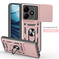 Coque de téléphone robuste pour Redmi Note 14/13/12 Pro/Plus 5G Coque de protection TPU + PC avec béquille