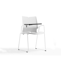 Tablette d'écriture pliable de haute qualité pour bureau, chaise de formation en plastique sans roulettes pour conférence