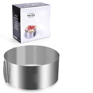 Moule à pâtisserie réglable en acier inoxydable, <span class=keywords><strong>cercle</strong></span> à gâteau rond pour mousse - Product Image 6