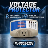 Dispositif de protection contre les surtensions 120V 15A, stabilisateur de tension pour réfrigérateur, protection contre les surtensions et les sous-tensions pour la maison