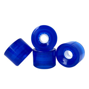 Vente en gros de roues de longboard personnalisées 70x51mm 83A 80% Rebound Blue Double Rocker pour le skateboard adulte - Product Image 2
