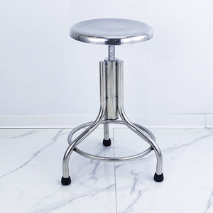 <span class=keywords><strong>Tabouret</strong></span> rond réglable en hauteur en acier inoxydable 304, design <span class=keywords><strong>industriel</strong></span>, avec <span class=keywords><strong>vis</strong></span> de levage et pivotant, pour hôpital, école, atelier - Product Image 5
