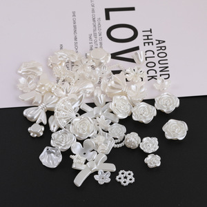 Mixed Cream Resin Rose Bow <b>Loose</b> <b>Beads</b> For Jewelry Making DIY Accessories - Product Image 1
