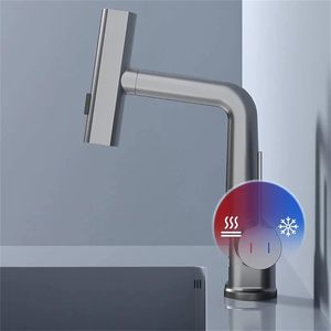 SparkHome светодиодный кухонный смеситель для ванной комнаты с выдвижным распылителем, матовый черный смеситель с цифровым дисплеем - Product Image 6