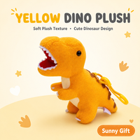 Direct usine, petit dinosaure en peluche mignon et doux, pour machine à pinces, prix d'arcade, cadeau de fête, cadeau de carnaval, en gros