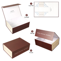 Boîte en carton pliable magnétique personnalisée avec logo, emballage cadeau de luxe pour sweat-shirts, chaussures, vêtements, avec logo estampé or