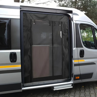 Rideau de porte de camping-car style minimaliste, best-seller Amazon, respirant, anti-moustiques, en maille tétrilène 420D PA Teslin, enroulable avec fermeture éclair