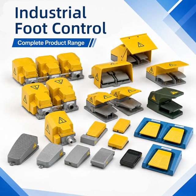 CHENF Cast Aluminum & Plastic Industrial Foot Pedal Switch with Safety Shield Guard Heavy Duty Electric Foot Switch 250V 15A