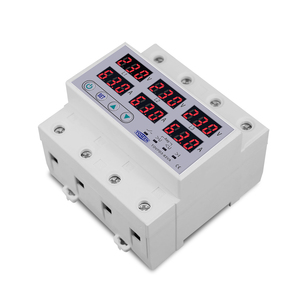 Din Rail 3 giai đoạn Điện áp Relay 3 P + N Vôn kế Ampe kế trên và dưới Điện Áp Màn hình Rơ Le bảo vệ điều chỉnh hiện tại quá áp - Product Image 5